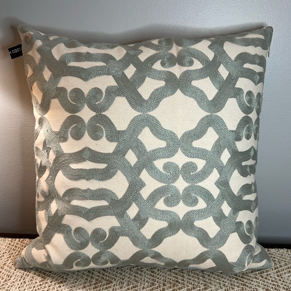 Rodeo Home 18” Down-Filled Throw Pillow with zippered removable cover